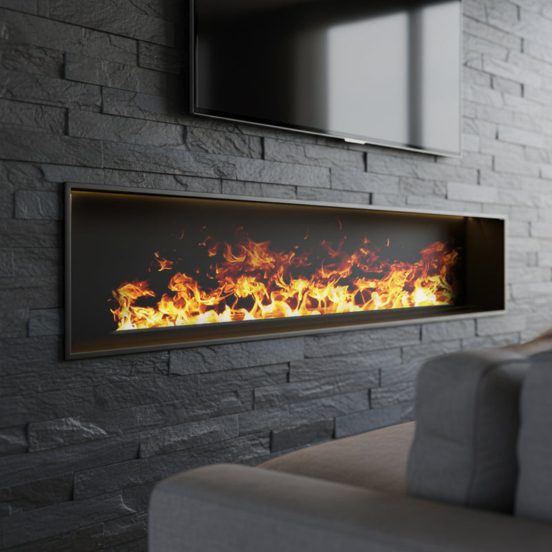 Aquafire Lite 60 inch Built-In Water Vapor Electric Fireplace - Water Mist Electric Fireplace - AWL-60-150