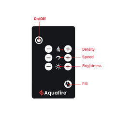 Aquafire Lite  Built-In Water Vapor Electric Fireplace Remote